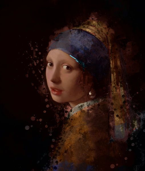 Mädchen mit Perlenohrring | Nach einem Werk von Johannes Vermeer von MadameRuiz