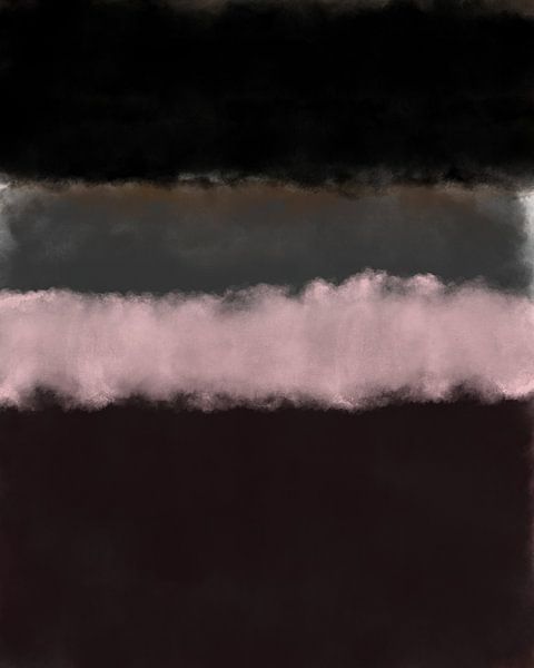 Black, grey, pink. Color field painting inspired by Mark Rothko. by Dina Dankers