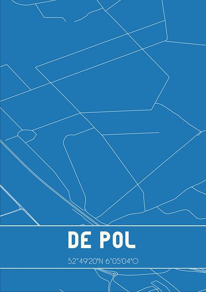 Blueprint | Map | De Pol (Overijssel) by Prints of Place