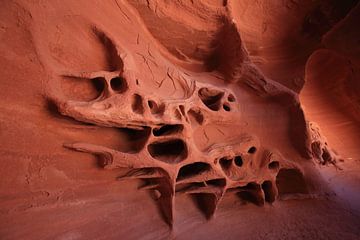 Windstone Arch, kleine grot in Valley of Fire State Park, Nevada van Frank Fichtmüller