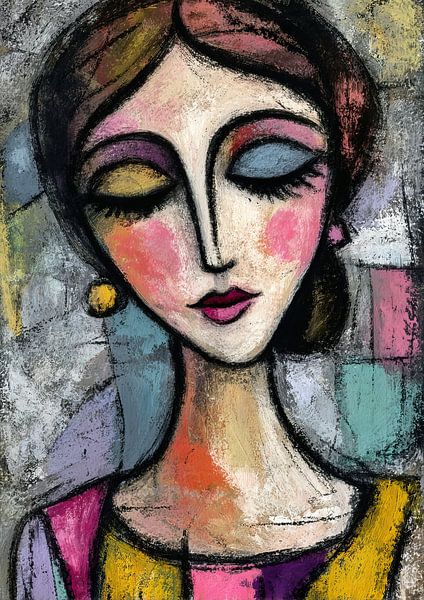 India van Abstract Schilderij