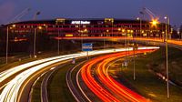Het stadion van AZ aan het einde van de A9