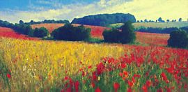 Field at dawn by Angel Estevez