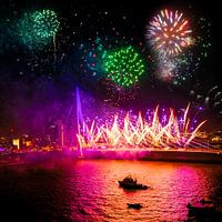 vuurwerk, Rotterdam, Erasmusbrug, eerste januari,
