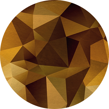 Abstracte geometrie. Driehoeken in goud, koper en bruin. van Dina Dankers