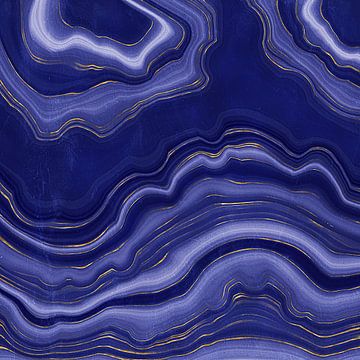 Blauwe Agaat Textuur 06 van Aloke Design