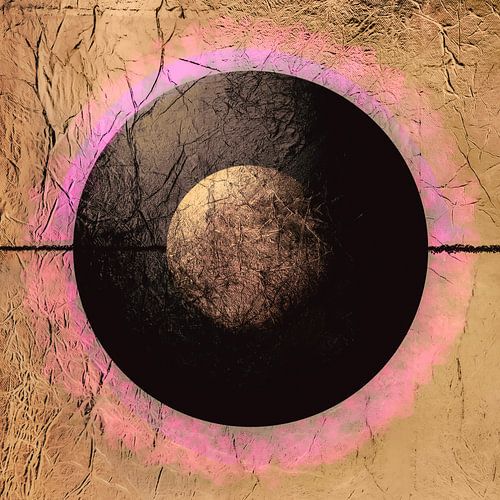 Modern Abstract in Gold with Black. by Alie Ekkelenkamp