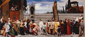 Cimabue's Madonna gedragen in processie, Frederic Leighton