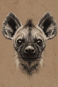 Hyäne in illustrativem Ausdruck