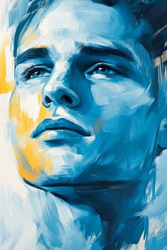 Rêves bleus - Portrait d'un garçon sur Poster Art Shop