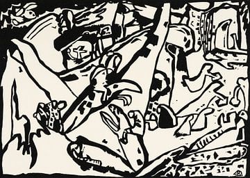 Compositie 2 (1911) van Wassily Kandinsky. van Dina Dankers