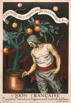Leonetto Cappiello - Economisez votre argent pour en tirer le meilleur fruit (1920) sur Peter Balan