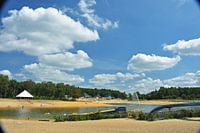 wolken boven zwemvijver in wilsum