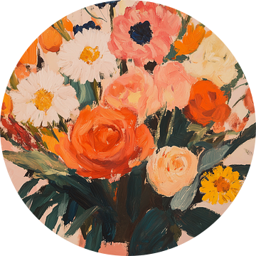 Kleurexplosie in Peach II van Bianca ter Riet