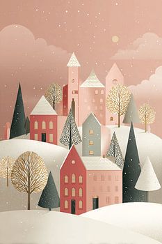 Winterdorp droomlandschap