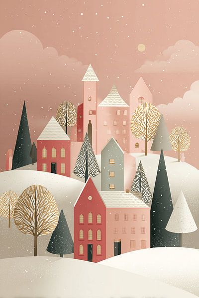 Village d'hiver Dreamscape par Mosaic Dialogue