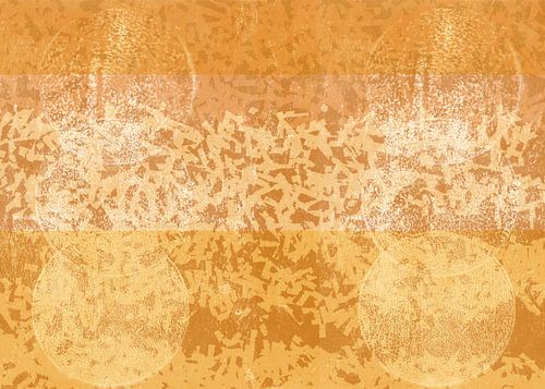 Moderne abstracte kunst. Vormen in natuurlijk geel.