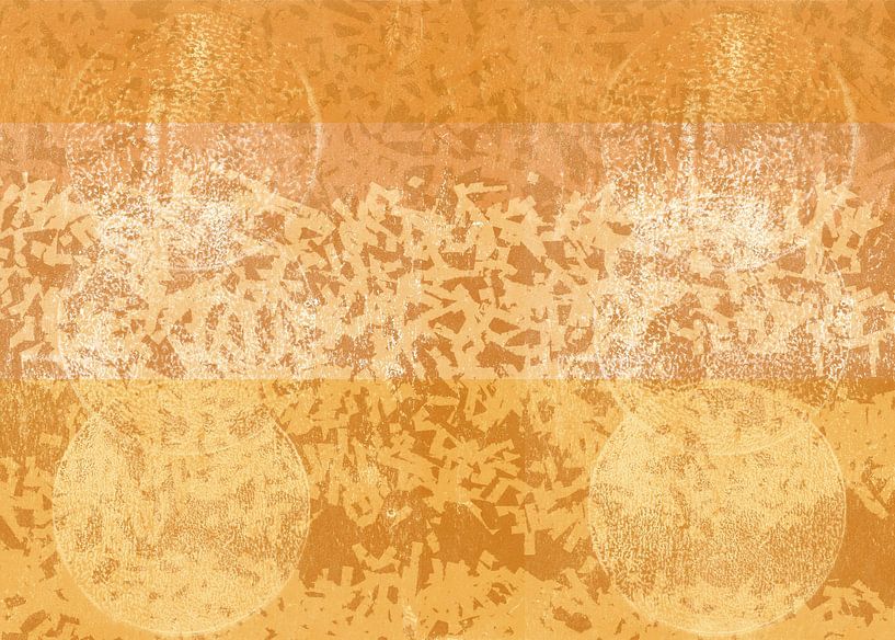 Modern abstract art. Shapes in natural yellow. by Dina Dankers