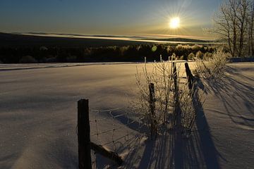 A sunrise on a cold morning by Claude Laprise