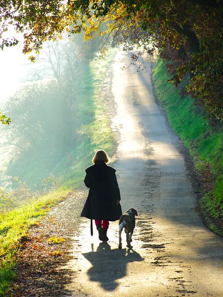 Walk with the dog by Peter Broer
