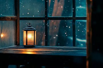 Gezellig winterlicht van Poster Art Shop