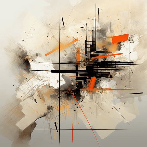 Abstract Impressions: Chinese Abstraction with Inscription Technique and Japanese Ink by Dream Designs art work