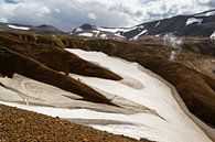 Island - Berglandschaft mit Schneefeldern von Ralf Lehmann Miniaturansicht