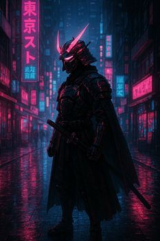 Cyber Samouraï dans la Neon Tokyo Alley