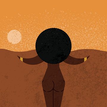 Afrikaanse vrouw van Vision Grasp Art