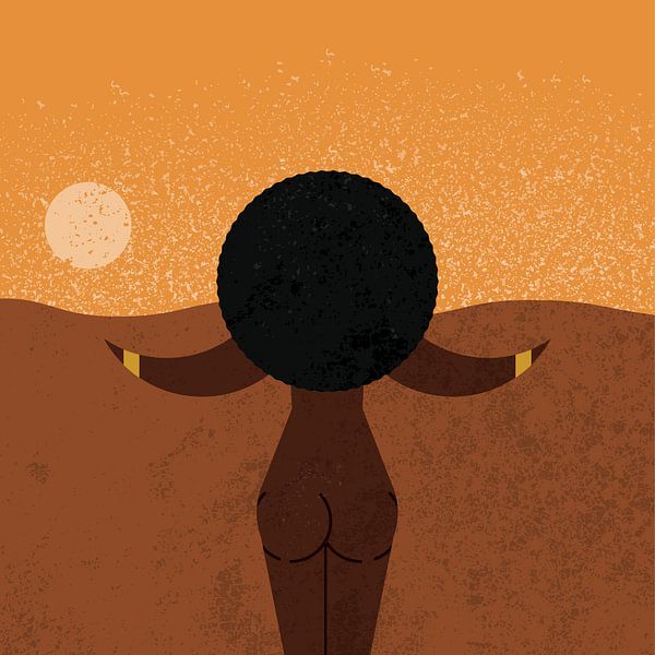 Afrikaanse vrouw van Vision Grasp Art