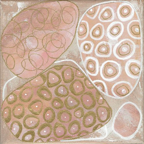 Organic Shapes in Pink and Gold