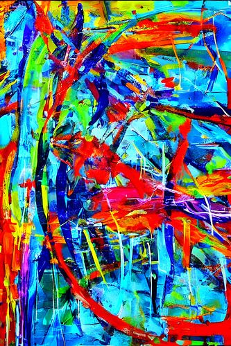 Abstracte muurschildering VI