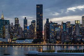 View at Manhattan from Long Island City during sunset, New York City, United States of America by WorldWidePhotoWeb