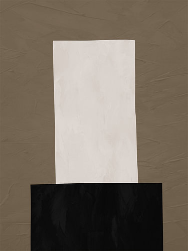 Abstract, organic-geometric modern art in earth tones
