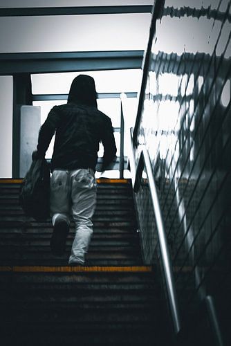 Lopen voor de trein.