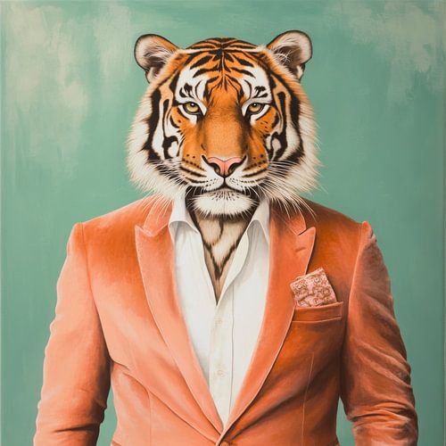 Tijger in pak: elegantie en wildernis