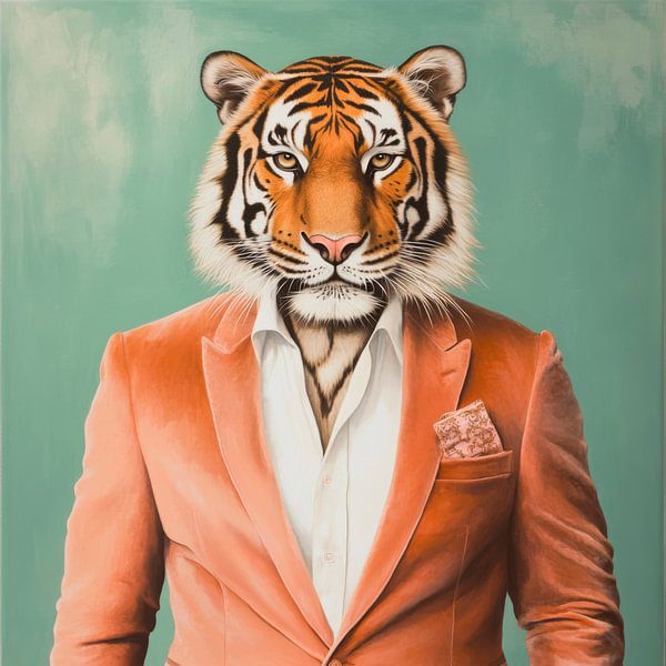 Tiger in a suit: elegance and wilderness by Poster Art Shop