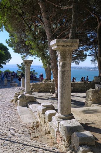 Viewpoint at the Castelo Sao Jorge in Lisbon