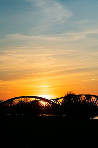 Sonnenuntergang vom Maasboulevard in 's-Hertogenbosch