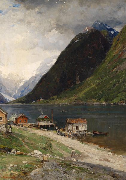 Fjordlandschaft, Georg Anton Rasmussen von Meisterhafte Meister