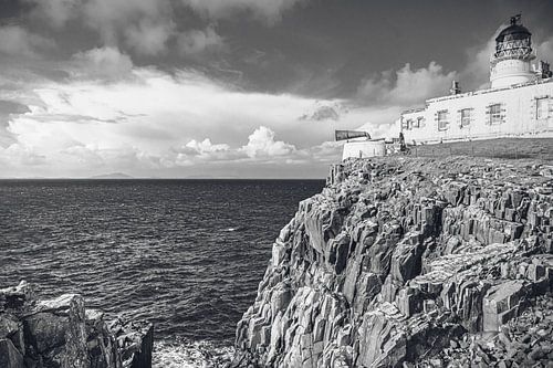 Neist Point in Groot-Brittannië. Panorama Cliffs in Schotland. Idylle en rust op Isle of Skye.