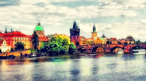 Praagse aquarelkunst #Praag