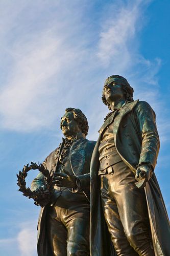 Le monument Goethe-Schiller à Weimar