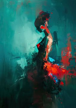Abstract Man Painting | Inner Struggle Unleashed by Eye catching paintings