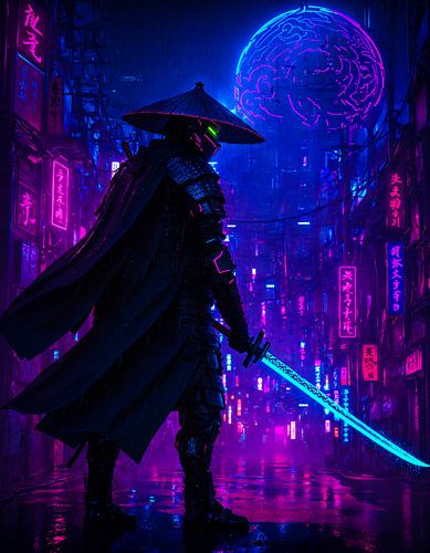 Cyberpunk Style Samurai Ronin Japan