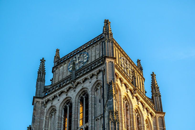 Die Grote Kerk von Zaltbommel unter blauem Himmel von Franklin Driessen