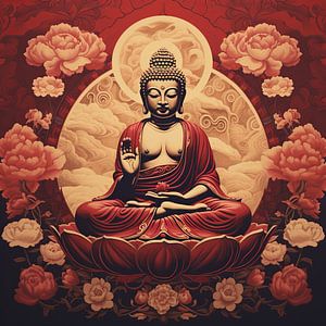 Gelassenheit | Buddha Kunstwerk von ARTEO Gemälde