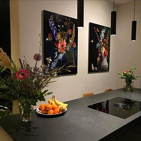 Kundenfoto: Stilllebenblumen Balthasar van der Ast von Flower artist Sander van Laar, auf alu-dibond