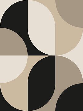 Formes géométriques abstraites dans des couleurs terreuses - Style Janpandi / Scandinave