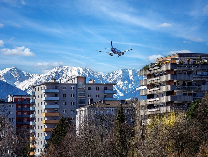 Aircraft approaching Innsbruck Airport by ManfredFotos